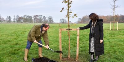 First trees planted at Gair Wood