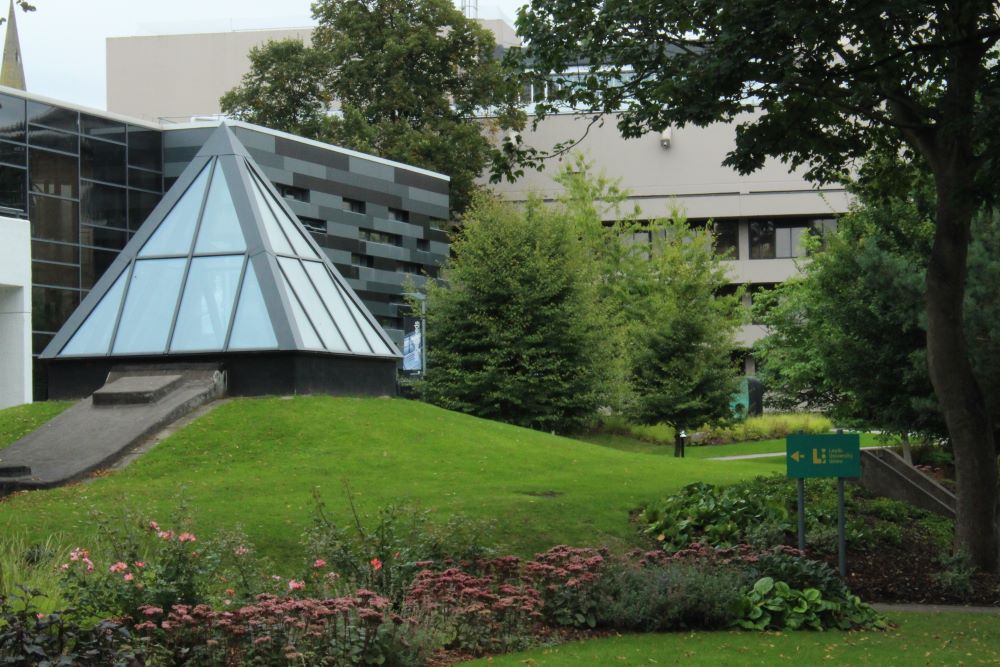 Pyramid lawn outside LUU