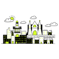 Illustration of a city skyline
